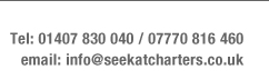 Contact SeeKat commerical charter boats